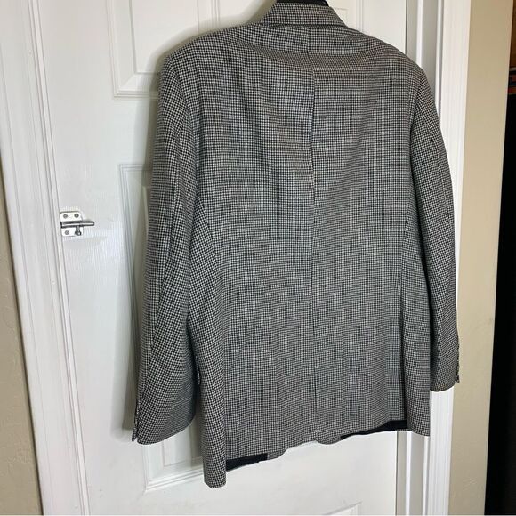 Oscar De La Renta Jacket Black & White Check Size 42R - Picture 2 of 13